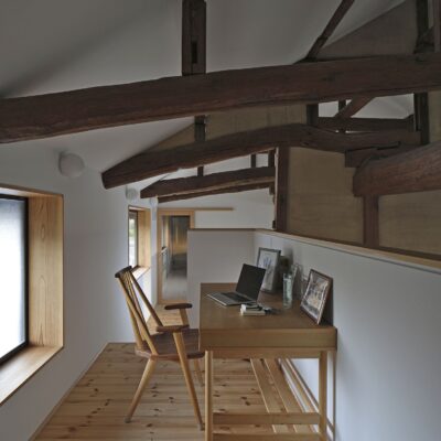 内観　２階書斎：古民家改修